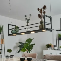 hofstein Suspension Quirihue LED Noir, Blanc, 6 lumières