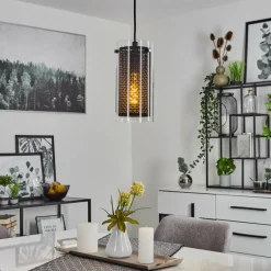 hofstein Suspension Rasperden Noir, 1 lumière