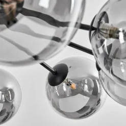 Suspension Verre Fumé-hofstein Suspension Remaisnil Noir, 9 lumières