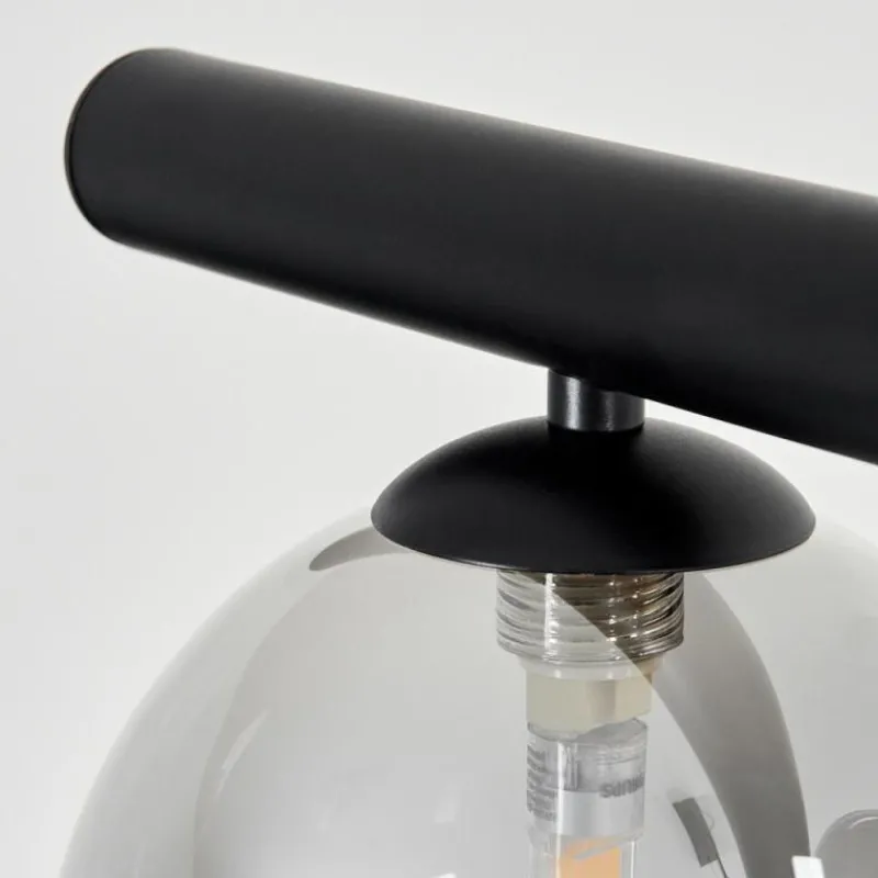 Suspension Verre Fumé-hofstein Suspension Remaisnil Noir, 6 lumières