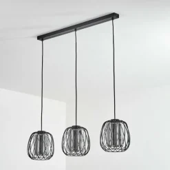Suspension Verre Fumé-hofstein Suspension Saitoco Noir, 3 lumières