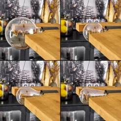 Lampes Industrielles-hofstein Suspension Santorum Argent Oxydé, Écru, 4 lumières