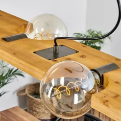 Lampes Industrielles-hofstein Suspension Santorum Argent Oxydé, Écru, 4 lumières