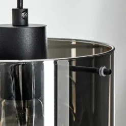 Suspension Verre Fumé-hofstein Suspension Sarniguet Noir, 1 lumière