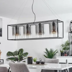 hofstein Suspension Sarniguet Noir, 4 lumières