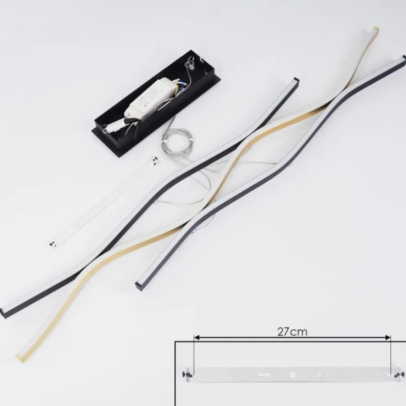 Lampes Dorées-hofstein Suspension Serlande Or, Noir, 1 lumière