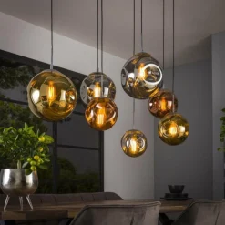 hofstein Suspension Stellar Anthracite, 7 lumières