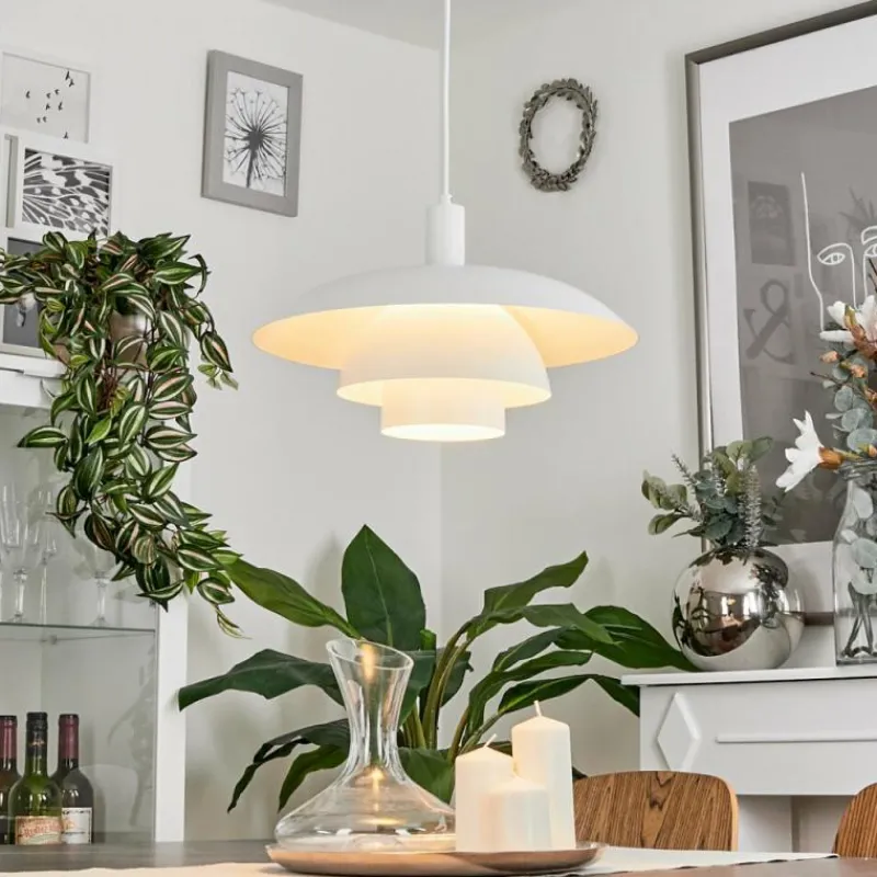 Luminaires Scandinaves-hofstein Suspension Sundet Blanc, 1 lumière