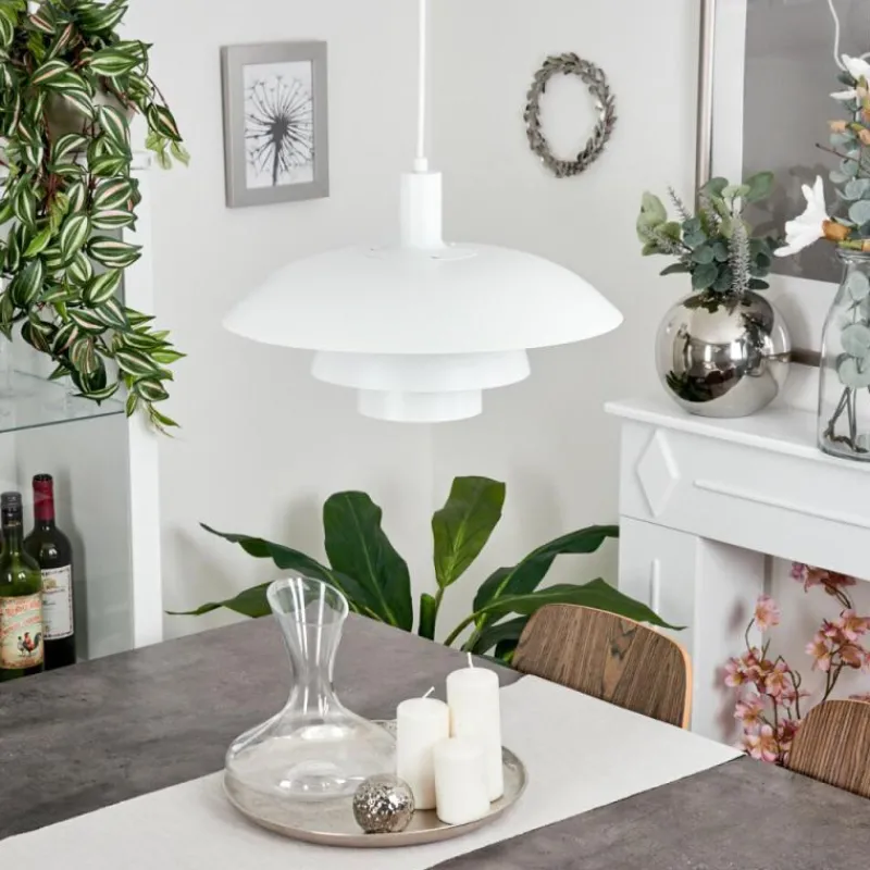 Luminaires Scandinaves-hofstein Suspension Sundet Blanc, 1 lumière