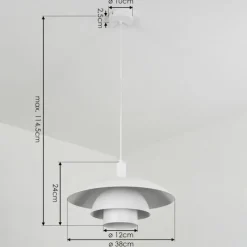 Luminaires Scandinaves-hofstein Suspension Sundet Blanc, 1 lumière