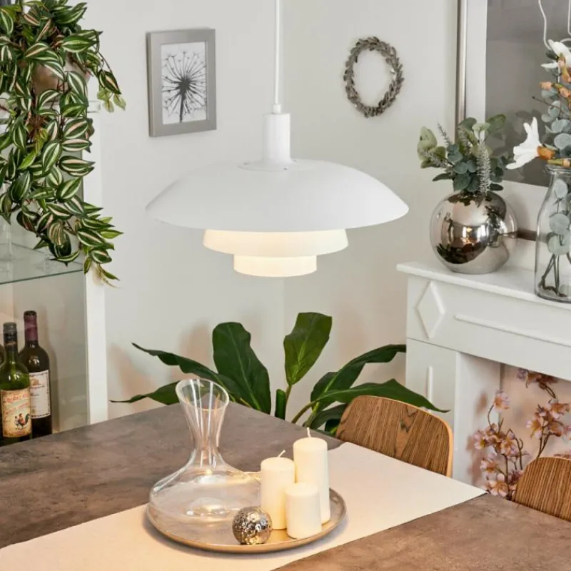 Luminaires Scandinaves-hofstein Suspension Sundet Blanc, 1 lumière