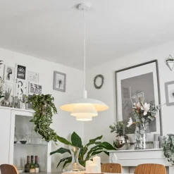 Luminaires Scandinaves-hofstein Suspension Sundet Blanc, 1 lumière