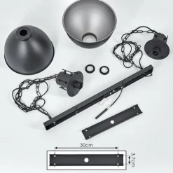 Lampes Industrielles-hofstein Suspension Tallaa Noir, 2 lumières