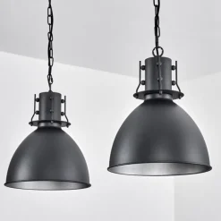 Lampes Industrielles-hofstein Suspension Tallaa Noir, 2 lumières