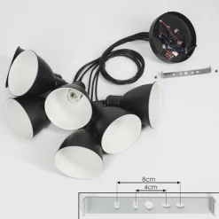 hofstein Suspension Timola Noir, 7 lumières