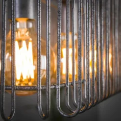 Lampes Industrielles-hofstein Suspension Trax Anthracite, 5 lumières