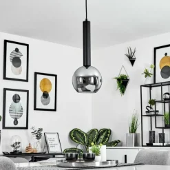 hofstein Suspension Trezeste Noir, 1 lumière