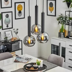 hofstein Suspension Trezeste Noir, 3 lumières