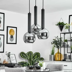 hofstein Suspension Trezeste Noir, 3 lumières