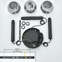 hofstein Suspension Trezeste Noir, 3 lumières