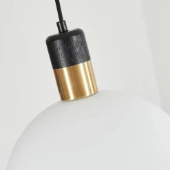 hofstein Suspension Tuvalu Laiton, Noir, 1 lumière