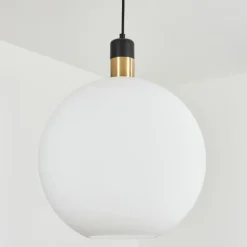 hofstein Suspension Tuvalu Laiton, Noir, 1 lumière