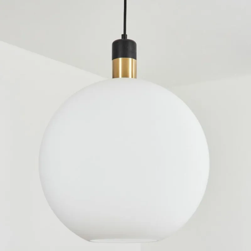 hofstein Suspension Tuvalu Laiton, Noir, 1 lumière