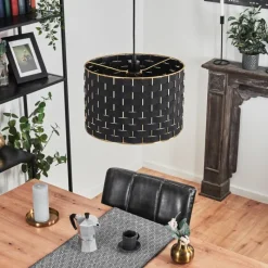 Lampes En Tissu-hofstein Suspension Ubac Noir, 1 lumière