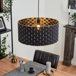 Lampes En Tissu-hofstein Suspension Ubac Noir, 1 lumière