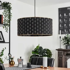 Lampes En Tissu-hofstein Suspension Ubac Noir, 1 lumière