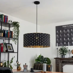 Lampes En Tissu-hofstein Suspension Ubac Noir, 1 lumière