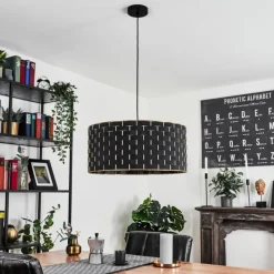 Lampes En Tissu-hofstein Suspension Ubac Noir, 1 lumière