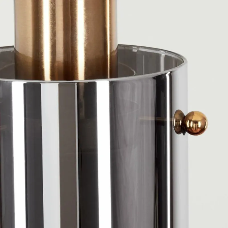 Suspension Verre Fumé-hofstein Suspension Vaurois Laiton, Noir, 1 lumière