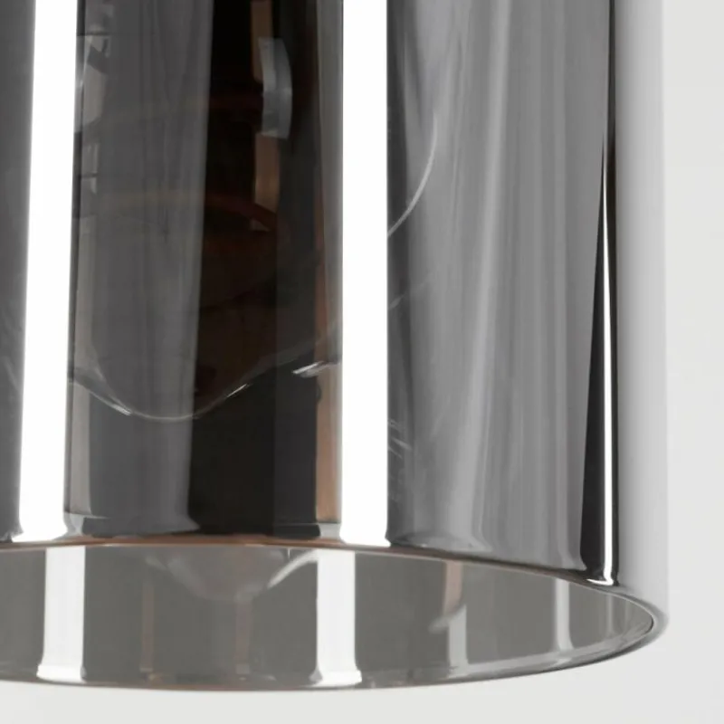 Suspension Verre Fumé-hofstein Suspension Vaurois Laiton, Noir, 1 lumière