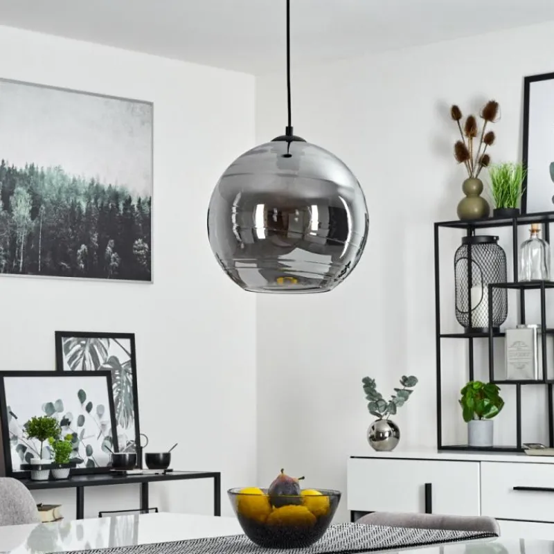 Suspension Verre Fumé-hofstein Suspension Veikkaala Noir, 1 lumière