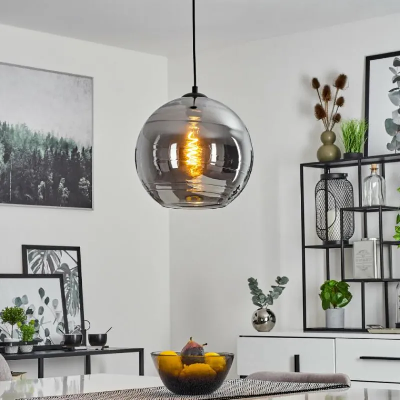 Suspension Verre Fumé-hofstein Suspension Veikkaala Noir, 1 lumière