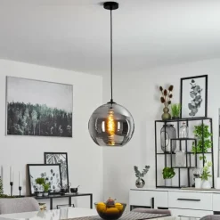 Suspension Verre Fumé-hofstein Suspension Veikkaala Noir, 1 lumière