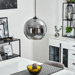 Suspension Verre Fumé-hofstein Suspension Veikkaala Noir, 1 lumière