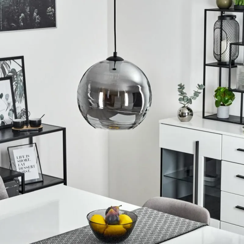 Suspension Verre Fumé-hofstein Suspension Veikkaala Noir, 1 lumière