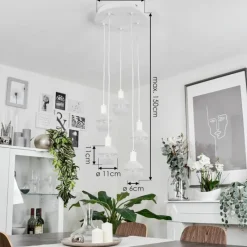 hofstein Suspension Ventosa Blanc, 5 lumières