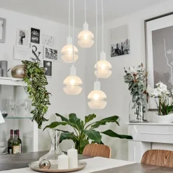 hofstein Suspension Ventosa Blanc, 5 lumières