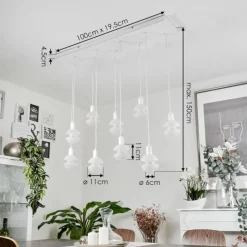 hofstein Suspension Ventosa Blanc, 9 lumières