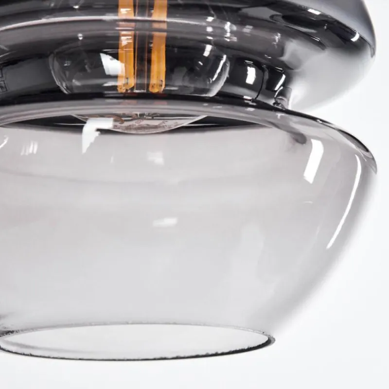 Suspension Verre Fumé-hofstein Suspension Ventosa Fumé, Noir, 5 lumières