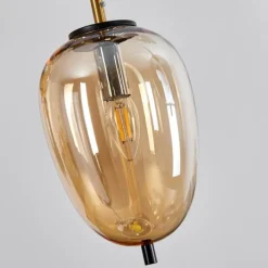 Suspension Verre Fumé-hofstein Suspension Verbania Laiton, Noir, 8 lumières