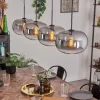 hofstein Suspension - Verre 30 cm Apedo Clair, Fumé, 4 lumières