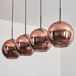 hofstein Suspension - Verre 30 cm Koyoto Cuivré, 4 lumières