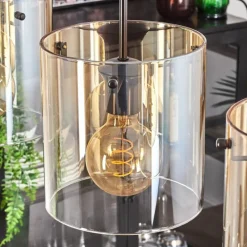 hofstein Suspension - Verre 20 cm Parane Ambre, Clair, 4 lumières