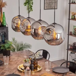 hofstein Suspension - Verre 30 cm Ripoll Chrome, 4 lumières