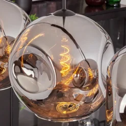 hofstein Suspension - Verre 30 cm Ripoll Chrome, 4 lumières