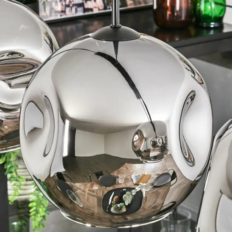 hofstein Suspension - Verre 25 cm Ripoll Chrome, 4 lumières